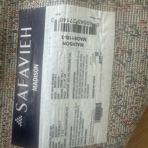 Safavieh Madison 3' x 5' Area Rug Cream/multi - NEW - Picture 8 of 8